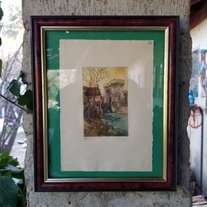 Le Garf (Lucien Veder French painter) antique lithograph numbered and signed